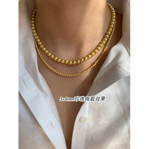 3mm極細baby金色小米珍珠項鍊女高級毛衣鏈輕奢小衆2026新款頸鏈 3mm極細baby金色小米珍珠項鍊女高級毛衣鏈輕奢小衆2026新款頸鏈