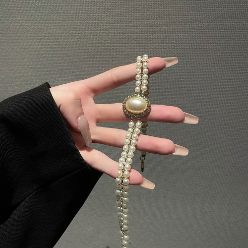 巴洛克仿珍珠項鍊女輕奢小衆高級感頸鏈鎖骨鍊choker配飾頸帶項圈