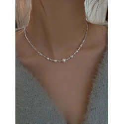 碎銀幾兩滿天星珍珠項鍊女2026新款爆款高級感時尚鎖骨鍊輕奢頸鏈