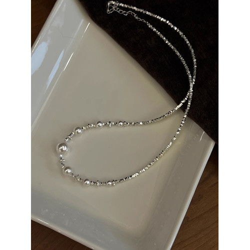 碎銀幾兩滿天星珍珠項鍊女2026新款爆款高級感時尚鎖骨鍊輕奢頸鏈