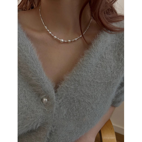 碎銀幾兩滿天星珍珠項鍊女2026新款爆款高級感時尚鎖骨鍊輕奢頸鏈