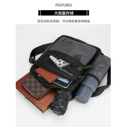 韓版男士水杯位單肩斜後後背包大容量戶外運動手提包牛津布防潑水後後背包