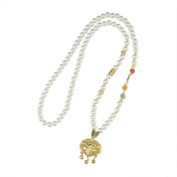 平安喜樂仿珍珠項鍊女漢服掛飾氣質百搭國風衣飾配飾復古潮流掛件