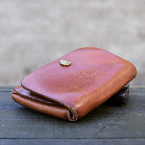 製道手工重油脂加厚頭層牛皮重工真皮手拿卡包錢包收納包