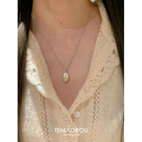 洗澡不掉色“八芒星咖啡豆”點鑽拉絲雙面吊墜項鍊女鎖骨鍊毛衣鏈 洗澡不掉色“八芒星咖啡豆”點鑽拉絲雙面吊墜項鍊女鎖骨鍊毛衣鏈