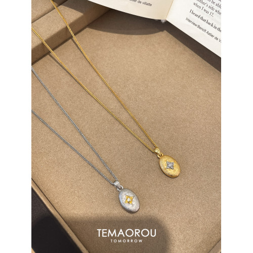 洗澡不掉色“八芒星咖啡豆”點鑽拉絲雙面吊墜項鍊女鎖骨鍊毛衣鏈 洗澡不掉色“八芒星咖啡豆”點鑽拉絲雙面吊墜項鍊女鎖骨鍊毛衣鏈