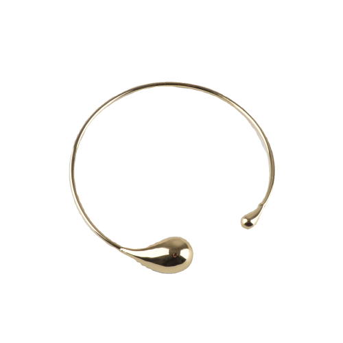 韓國小衆設計金屬極簡時髦水滴狀項圈金色銀色高級感choker頸鏈