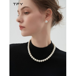 施家正圓珍珠項鍊女小衆高級感鎖骨鍊2026新款輕奢氣質過年頸鏈