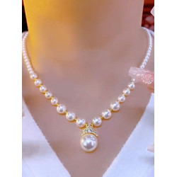 法式高級風優雅氣質珍珠項鍊大氣百搭流行輕奢時尚頸鏈小衆鎖骨鍊