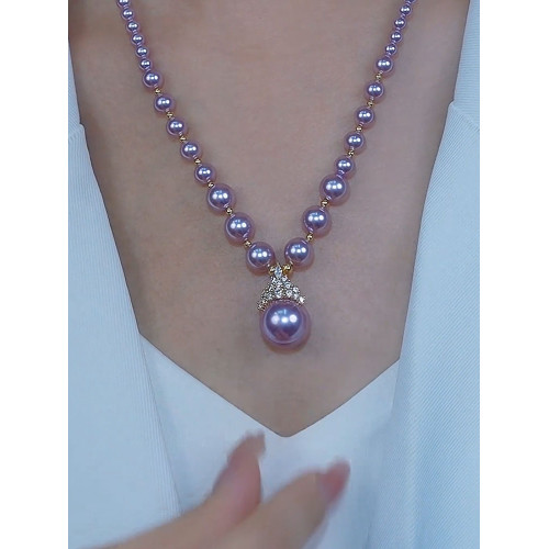 法式高級風優雅氣質珍珠項鍊大氣百搭流行輕奢時尚頸鏈小衆鎖骨鍊