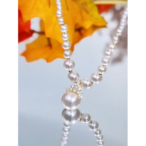 法式高級風優雅氣質珍珠項鍊大氣百搭流行輕奢時尚頸鏈小衆鎖骨鍊