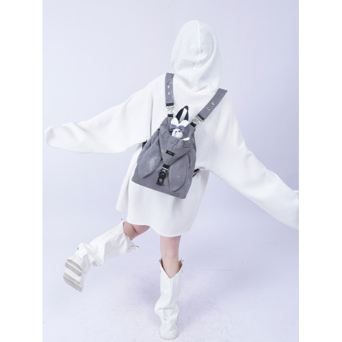 Rebirth野生設定兔子雙肩包女2025春上課高級感可愛斜背雙肩包