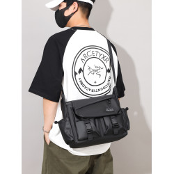 日系斜後後背包男士包包潮牌休閒單肩包工裝百搭騎行郵差斜後後背包旅行包