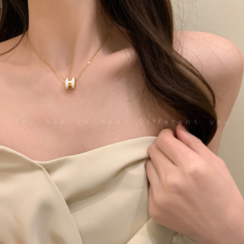 鈦鋼h字母項鍊女款輕奢小衆高級感2026新款不掉色配裙子氣質配飾