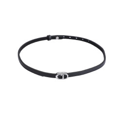 真皮呀~ 輕奢字母項鍊小衆設計純欲風鎖骨鍊頸鏈項圈黑色頸帶脖子