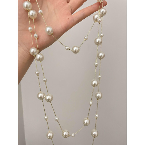 Vintage古著 Tassel pearl項鍊