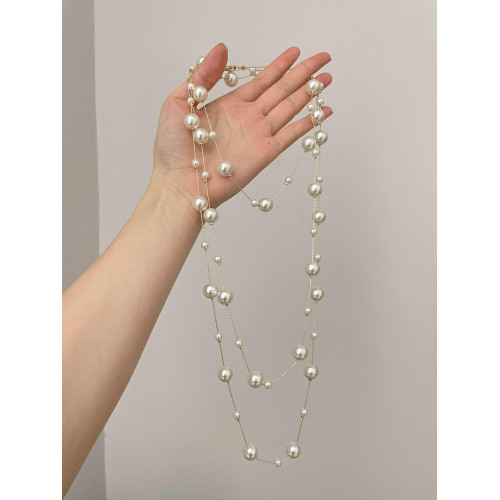 Vintage古著 Tassel pearl項鍊