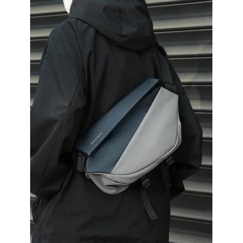 斜後後背包男款機能潮牌胸包騎行包男士運動機車後後背包通勤郵差包單肩包