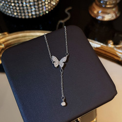 唸優蝴蝶項鍊女高級感小衆設計感2026年新款鎖骨鍊頸鏈鈦鋼不掉色