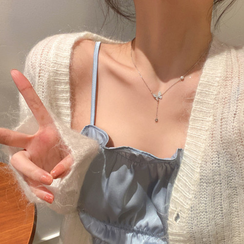 唸優蝴蝶項鍊女高級感小衆設計感2026年新款鎖骨鍊頸鏈鈦鋼不掉色