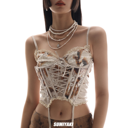 【明星同款】復古美式女高 珍珠項鍊女多層曡帶輕奢小香風頸鏈