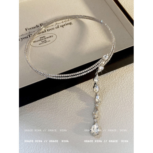 喂你閃到我了！小衆輕奢閃鋯choker項圈氣質高級感項鍊配飾女頸鏈