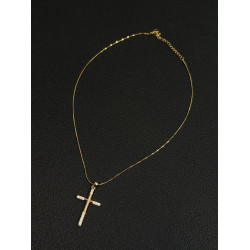 小心袖口 cleanfit極簡中古鋯石十字架項鍊復古小衆簡約男女配飾