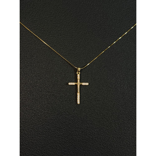 小心袖口 cleanfit極簡中古鋯石十字架項鍊復古小衆簡約男女配飾