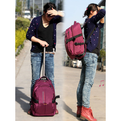 可背可拉多功能拉桿包 商務行李袋牛津布防水旅行包多口袋 電腦包