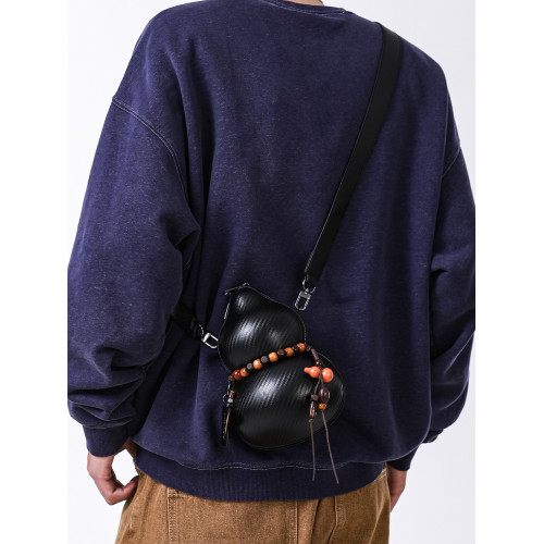 黑悟空同款酒葫蘆包個性潮牌斜後後背包男款原創設計感通勤手機單肩包