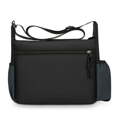 商務單肩包男包牛津布包斜後後背包公文包大容量多功能男士後後背包旅行包