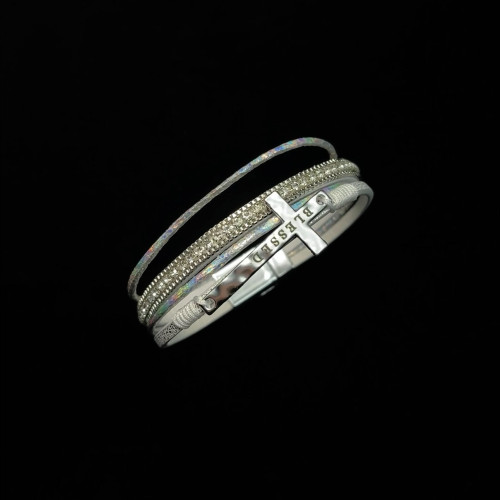 靈魂對撞 Vintage古著 Leather cross手環