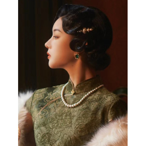 搭配旗袍珍珠項鍊飾品50cm鎖骨鍊中長款頸鏈子毛衣鏈女士項飾037