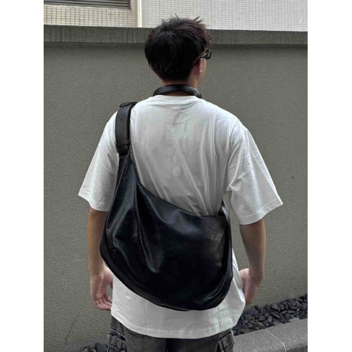 YUEN韓系ins復古軟皮大容量餃子包高級感休閒單肩斜背托特包男女