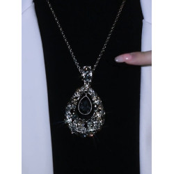 餘生有你水滴形毛衣鏈幾何端莊優雅大氣項鍊輕奢時尚百搭掛件配飾