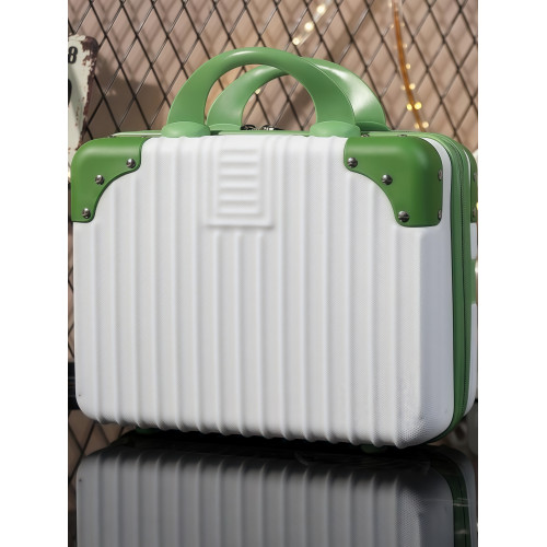 手提行李箱14寸純色復古包角手提箱學生小化妝箱迷你節日伴手禮盒