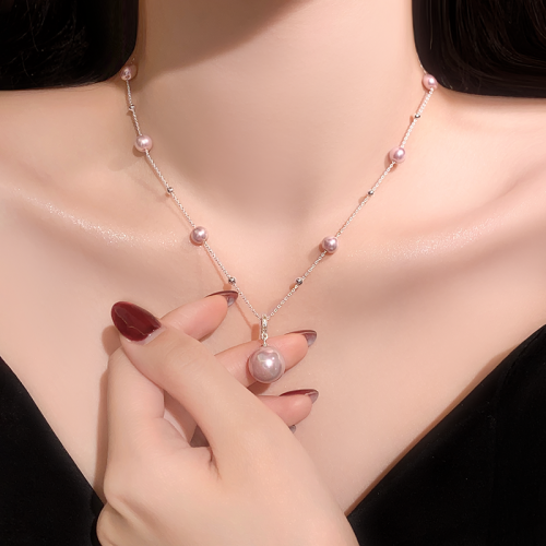 曼塔玫瑰滿天星仿珍珠毛衣項鍊女款2026新款鎖骨頸鏈高級感輕奢配 曼塔玫瑰滿天星仿珍珠毛衣項鍊女款2026新款鎖骨頸鏈高級感輕奢配