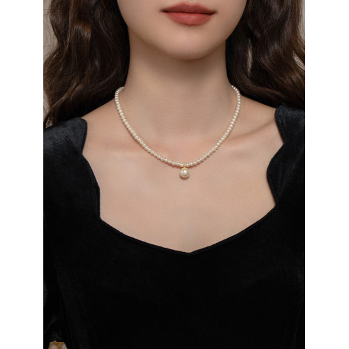 精緻吊墜仿珍珠項鍊女2026新款爆款氣質鎖骨鍊輕奢小衆毛衣頸鏈配