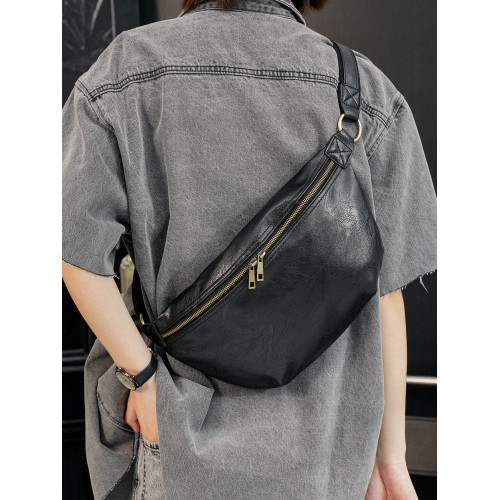 新款復古男士小包時尚青年小胸包單肩包運動騎行斜後後背包腰包大容量