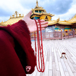 色達學院出已流程懷業珠108顆圓滿祝福懷業紅唸珠五明彿珠手鏈