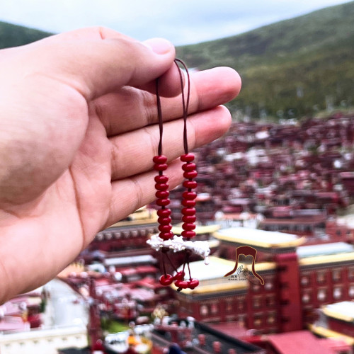 色達學院出已流程懷業珠108顆圓滿祝福懷業紅唸珠五明彿珠手鏈