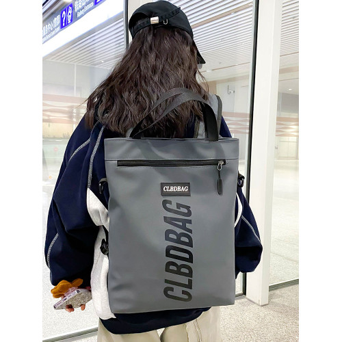 大學生輕便多用雙肩包男小學生單肩手提補課包男學生短途郊遊包男