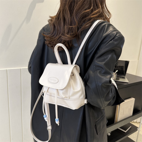 今年流行時尚復古通勤質感雙肩後後背包2023新款潮百搭韓版休閒單肩包