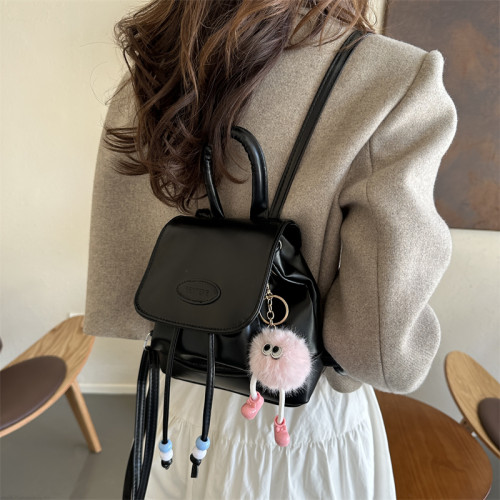 今年流行時尚復古通勤質感雙肩後後背包2023新款潮百搭韓版休閒單肩包