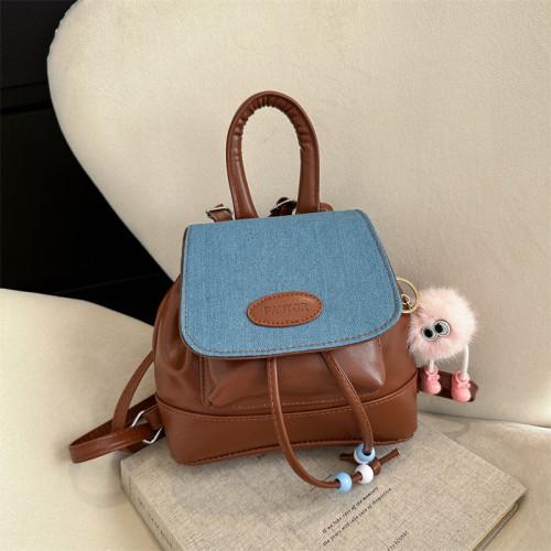 今年流行時尚復古通勤質感雙肩後後背包2023新款潮百搭韓版休閒單肩包