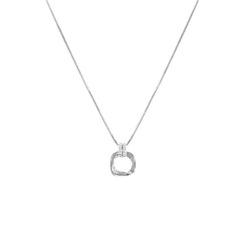 銀色幾何吊墜項鍊2025新款爆款輕奢小衆簡約毛衣鏈高級感百搭頸鏈