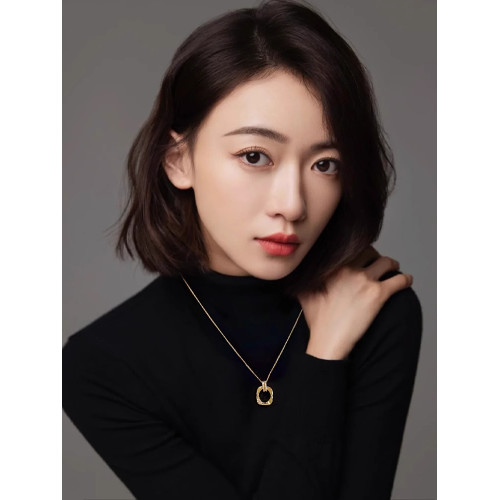 銀色幾何吊墜項鍊2025新款爆款輕奢小衆簡約毛衣鏈高級感百搭頸鏈