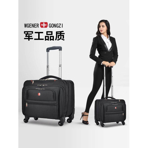 瑞士軍士刀商務拉桿箱萬向輪行李箱18寸手提牛津布登機箱男旅行箱 瑞士軍士刀商務拉桿箱萬向輪行李箱18寸手提牛津布登機箱男旅行箱