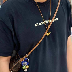 新中式國風古法沙金葫蘆吊墜項鍊男女同款2024新款百搭長款毛衣鏈