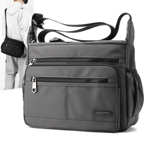 男包大容量多隔層牛津布包結實耐磨休閒旅遊單肩包男士斜後後背包防水